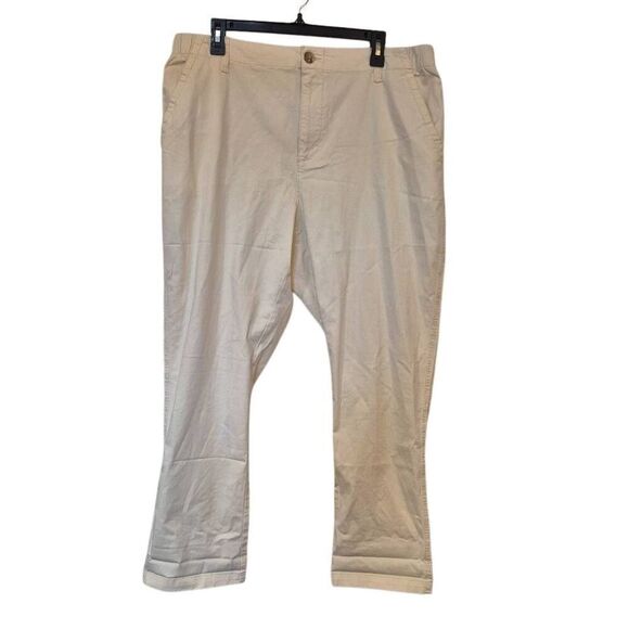 Old Navy Women's Cream Cotton/Spandex OGC High Waist Pants NEW - Picture 10 of 14